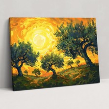 Painted Anarchy Vincent Van Gogh Zeytin Ağaçları Kanvas Duvar Dekorasyonu - Vincent Van Gogh, Ev Dekorasyonu, Kanvas Tablo, Vincent Van Gogh, 50X30