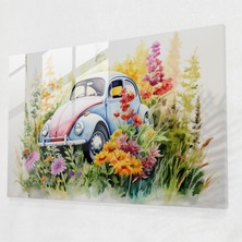 Painted Anarchy Volkswagen Beetle Cam Duvar Sanatı - Volkswagen Beetle, Modern Sanat, Kaprisli, Cam Sanatı, 45X30