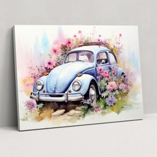 Painted Anarchy Volkswagen Beetle Kanvas Tablo - Suluboya Tablo Duvar Tablosu - Volkswagen Beetle, Suluboya Tablo, Ev Dekorasyonu, Volkswagen Beetle, 50X30