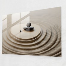 Painted Anarchy Cam Baskı: Minimalist Zen Bahçesi - Zen Bahçesi, Cam Duvar Sanatı, Cam Sanatı, Minimalist Sanat Eseri, 45X30