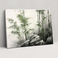 Painted Anarchy Zen Bahçesi Duvar Sanatı - Zen Bahçesi, Zen Bahçesi, Duvar Süslemesi, Japon Mürekkebi Yıkama Tablosu, 50X30