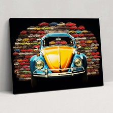 Painted Anarchy Volkswagen Beetle Kolaj Kanvas Tablo - Volkswagen Beetle, Ev Dekorasyonu, Kolaj, Kanvas Tablo, 50X30
