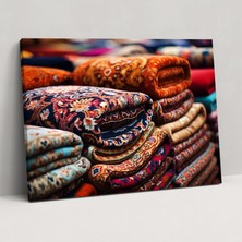 Painted Anarchy Türk Halı Desenli Kanvas Tablo - Türk Halısı, Duvar Dekorasyonu, Kanvas Tablo, Duvar Sanatı, 50X30