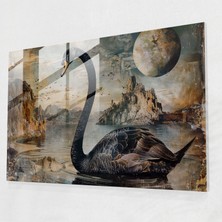 Painted Anarchy Uzun Boyunlu Cam Baskılı Salvador Dali Kuğu - Salvador Dali, Cam Baskı, Modern Sanat, Salvador Dali, 45X30