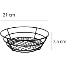 Evstyle 21 cm Yuvarlak Hamburger Sunumluk -3 Lü