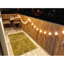 AYGHOME 100 cm x 7 Metre Doğal Hasır Kamış Bahçe Çiti Balkon Çiti Dekarasyon Gölgelik Çit