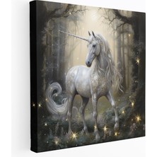 Painted Anarchy Parıltılı Parıltılı Tek Boynuzlu At Kanvas Tablo - Parıltılı, Duvar Dekorasyonu, Ev Dekorasyonu, Tek Boynuzlu At, 30X30