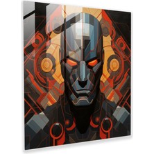 Painted Anarchy Marvel Geometrik Cam Baskı - Marvel, Cam Duvar Tablosu, Kalın, Yenilmezler, 30X30