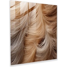 Painted Anarchy Papirüs Cam Baskı: Dokuma Dokular - Papirüs, Cam Sanatı, Cam Duvar Sanatı, Papirüs, 30X30