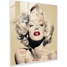 Painted Anarchy Marilyn Monroe Cam Baskı - Marilyn Monroe, Tipografi, Cam Baskı, Cam Duvar Sanatı, 30X30