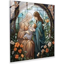 Painted Anarchy Narin Vitray Fidanlık Baskı - Fidanlık, Duvar Dekorasyonu, Narin Sanat Eseri, Cam Baskı, 30X30