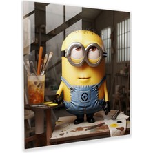 Painted Anarchy Minyonlar Cam Baskı - Fotogerçekçi Sanat - Minyonlar, Modern Sanat, Cam Sanatı, Duvar Dekorasyonu, 30X30