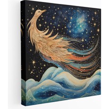 Painted Anarchy Papirüs Kanvas Tablo - Yıldızlı Gökyüzünde Efsanevi Yaratık - Papirüs, Kanvas Tablo, Duvar Sanatı, Kanvas Tablo, 30X30