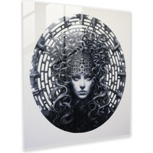 Painted Anarchy Medusa Labirenti Siluet Cam Baskı - Medusa, Esrarengiz, Gizemli, Duvar Süslemesi, 30X30