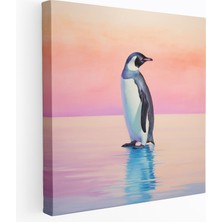 Painted Anarchy Penguen Duvar Sanatı - Minimalist Suluboya Siluet - Penguen, Penguen Siluet, Minimalist Suluboya Resim, Duvar Dekorasyonu, 30X30