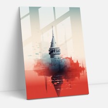 Painted Anarchy Galata Kulesi Cam Sanatı - Galata Kulesi, Modern Sanat, Ev Dekorasyonu, Cam Sanatı, 30X45