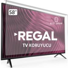 Best Ekran  Regal 58R66U01 Tv Ekran Koruyucu - Regal 58" Inç Ekran Koruyucu 4K Ultra Hd Smart LED Uyumlu