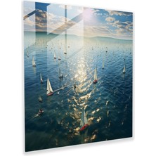 Painted Anarchy Regatta Dreams Cam Baskı - Yelkenli, Duvar Süslemesi, Cam Duvar Tablosu, Hayranlık Verici, 30X30