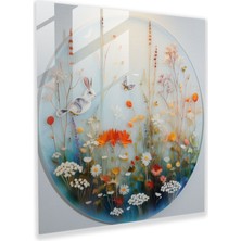 Painted Anarchy Kır Çiçeği Harikalar Diyarı - Cam Duvar Sanatı - Kır Çiçeği, Fantastik Yaratıklar, Modern Sanat, Duvar Dekorasyonu, 30X30
