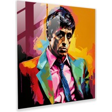 Painted Anarchy Yaralı Yüz Cam Baskı - Yaralı Yüz, Cam Sanatı, Yaralı Yüz, Cam Duvar Sanatı, 30X30