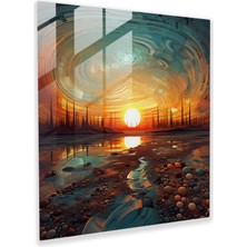 Painted Anarchy Karmaşık Gündoğumu Cam Baskı - Gün Doğumu, Karmaşık Desenler, Hayatın Karmaşıklığı, Gün Doğumu, 30X30