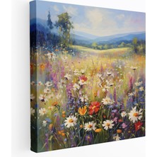 Painted Anarchy Kır Çiçeği Duvar Süslemesi - Kır Çiçeği, Çayır, Işık Oyunu, Ev Dekorasyonu, 30X30