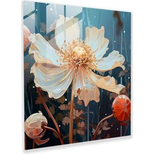 Painted Anarchy Kır Çiçeği Dijital Illüstrasyon Cam Baskı - Kır Çiçeği, Duvar Dekorasyonu, Ev Dekorasyonu, Kır Çiçeği, 30X30