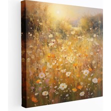 Painted Anarchy Kır Çiçeği Kanvas Tablo - Altın Güneşli Çayır - Duvar Dekorasyonu - Kır Çiçeği, Kanvas Tablo, Kır Çiçeği, 30X30