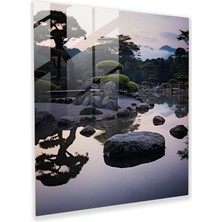 Painted Anarchy Zen Kaya Bahçesi Cam Baskı - Zen, Ev Dekorasyonu, Duvar Süslemesi, Japon Kaya Bahçesi, 30X30
