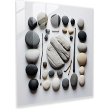 Painted Anarchy Zen Kaya Bahçesi Cam Tablo - Zen, Cam Baskı, Zen, Cam Duvar Tablosu, 30X30