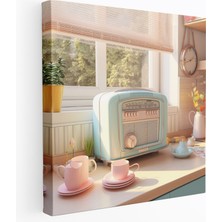 Painted Anarchy Retro Radyo Duvar Dekorasyonu - Retro, Ev Dekorasyonu, Rahat Mutfak, Kanvas Tablo, 30X30