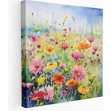 Painted Anarchy Kır Çiçeği Kanvas Tablo - Kır Çiçeği, Kır Çiçeği, Ev Dekorasyonu Kanvas Tablo, 30X30