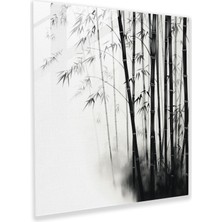 Painted Anarchy Zen Bambu Ormanı Cam Baskı - Zen, Cam Sanatı, Huzurlu, Ev Dekorasyonu, 30X30