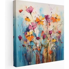 Painted Anarchy Kır Çiçeği Kanvas Tablo - Kır Çiçeği, Ev Dekorasyonu, Duvar Sanatı, Canlı Renkler, 30X30