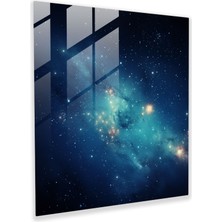 Painted Anarchy Samanyolu Galaksi Cam Baskı - Yıldız Haritası, Gerçekçi Fotoğrafçılık, Modern Sanat, Gece Gökyüzü, 30X30