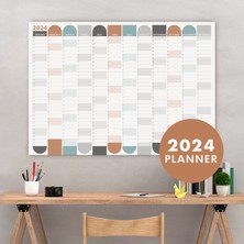 Bi'aldım 2025 Yıllık Planlayıcı Duvar Takvimi Boho 2025 Yılı Planlayıcısı Aylık Planlayıcı Boyut 70 x 100 cm