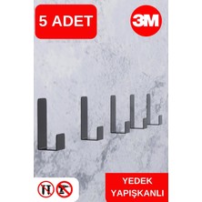 Risingmaber Yapışkanlı Askılık Kapı Arkası Bornoz Askılığı Yapışkanlı Mutfak Banyo Askılığı Havlu Askılığı Elbise Askılığı 5'li Set 3m Yapışkanlı Tasarım