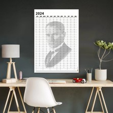 Bi'aldım Atatürk Duvar Takvimi Atatürk Takvimi 2025 Atatürk Fotoğraflı Takvimi 100 Yıl Takvimi Boyut 70 x 100 cm