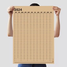 Bi'aldım Taba Renk 2025 Yıllık Planlama Takvim 2025 Yılı Duvar Takvimi Yıllık Planlayıcı Boyut 35 x 50 cm
