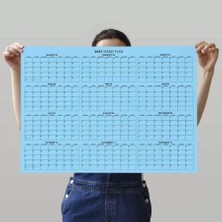 Bi'aldım 2025 Yıllık Planlayıcı Duvar Takvimi Mavi Renkli Kağıt Boyut 50 x 70 cm