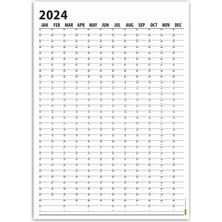 Bi'aldım 2025 Yıllık Planlayıcı Duvar Takvimi 2025 Takvim Büyük Duvar Takvimi Siyah Beyaz Takvim Boyut 50 x 70 cm