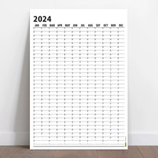 Bi'aldım 2025 Yıllık Planlayıcı Duvar Takvimi 2025 Takvim Büyük Duvar Takvimi Siyah Beyaz Takvim Boyut 50 x 70 cm