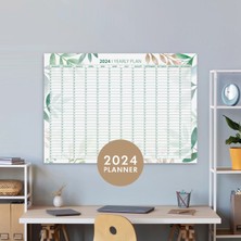 Bi'aldım Çiçekli 2025 Yıllık Planlayıcı Duvar Takvimi 2025 Takvim Aylık Planlama 2025 Wall Planner Boyut 70 x 100 cm