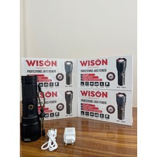 WISON WS-5510 Uzun Menzilli Şarjlı 3200 Lümen 50 Watt Profosyonel Avcı Feneri