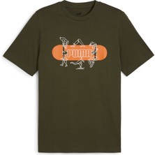 Puma Graphıcs Skateboard Erkek Tişört 68345970-YEŞIL M - Yeşil