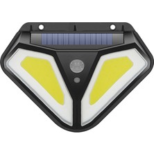 Ayt Powermaster 3 Modlu Hareket Sensörlü 50 Cob Ledli Indüksiyon Duvar Lambası Solar Güneş Enerjili Bahçe Aydınlatması