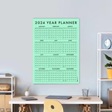 Bi'aldım Yeşil Renk 2025 Yıllık Planlayıcı Duvar Takvimi 2025 Takvim Aylık Planlayıcı Boyut 35 x 50 cm