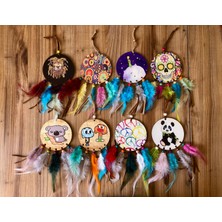 Sokak Kedisi Tasarım Düş Kapanı Rüya Kapanı Dream Catcher (Sevimli Panda)