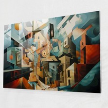 Painted Anarchy Amerika Birleşik Devletleri Haritası Duvar Dekorasyonu - Amerika Birleşik Devletleri Haritası, Amerika Birleşik Devletleri Haritası, Cam Baskı, Çok Boyutlu Gerçeklik, 45X30