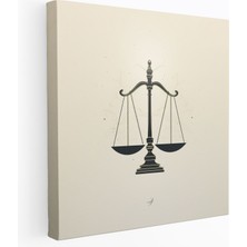 Painted Anarchy Adalet Dengesi Kanvas Tablo - Hukuk, Adalet Dengesi Kanvas Tablo, Minimalist, Duvar Tablosu, 30X30